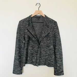 Eileen Fisher Grey Moto Zip Jacket Size Small